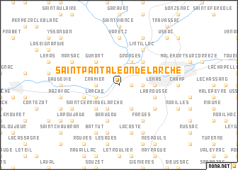 map of Saint-Pantaléon-de-Larche