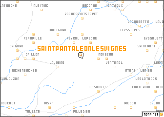 map of Saint-Pantaléon-les-Vignes