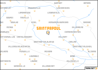 map of Saint-Papoul