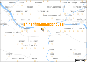 map of Saint-Pardon-de-Conques