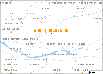 map of Saint-Paul-dʼEspis