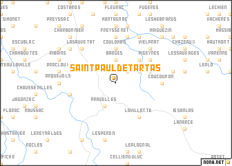 map of Saint-Paul-de-Tartas