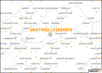 map of Saint-Paul-lès-Romans