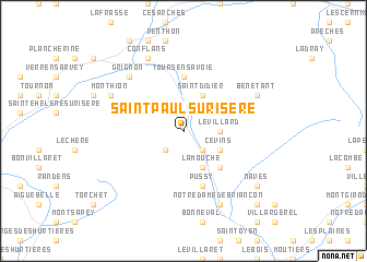 map of Saint-Paul-sur-Isère