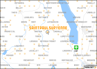 map of Saint-Paul-sur-Yenne