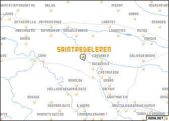 map of Saint-Pé-de-Léren