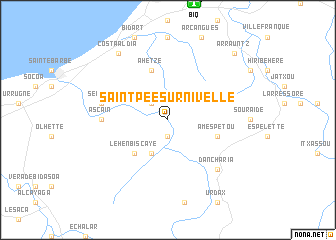 map of Saint-Pée-sur-Nivelle