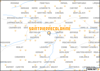 map of Saint-Pierre-Colamine