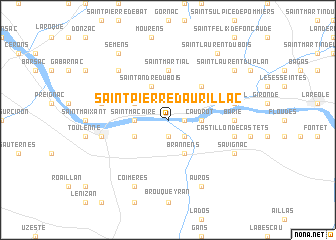 map of Saint-Pierre-dʼAurillac