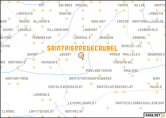 map of Saint-Pierre-de-Caubel