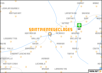 map of Saint-Pierre-de-Clages