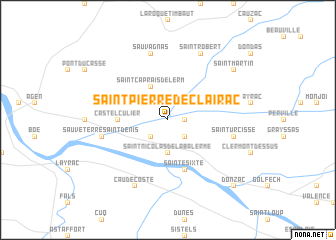 map of Saint-Pierre-de-Clairac