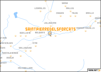 map of Saint-Pierre-dels-Forcats