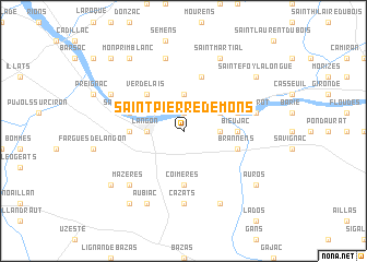 map of Saint-Pierre-de-Mons