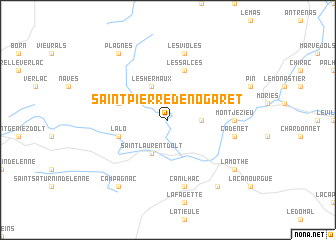 map of Saint-Pierre-de-Nogaret