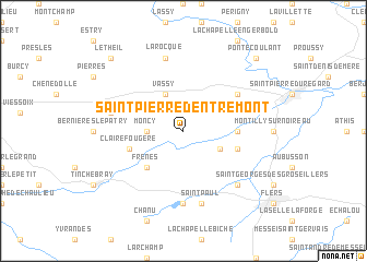map of Saint-Pierre-dʼEntremont