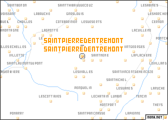 map of Saint-Pierre-dʼEntremont