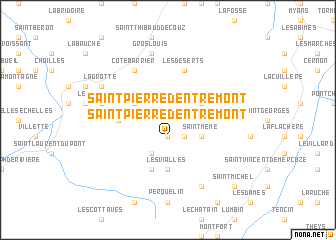 map of Saint-Pierre-dʼEntremont