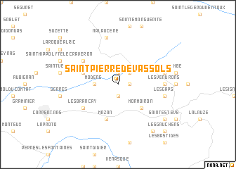 map of Saint-Pierre-de-Vassols