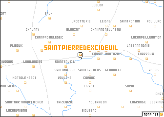 map of Saint-Pierre-dʼExcideuil