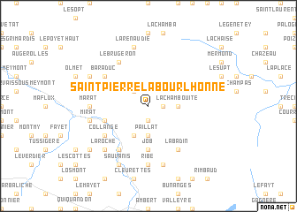 map of Saint-Pierre-la-Bourlhonne