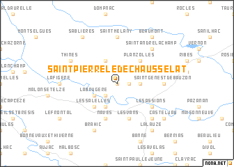 map of Saint-Pierre-le-Déchausselat