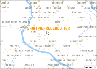 map of Saint-Pierre-le-Moûtier