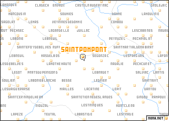 map of Saint-Pompont
