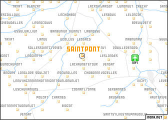 map of Saint-Pont