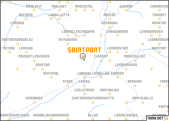 map of Saint-Pont