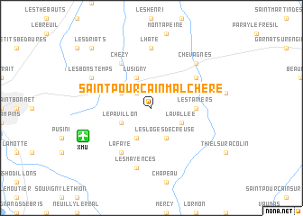 map of Saint-Pourçain-Malchère