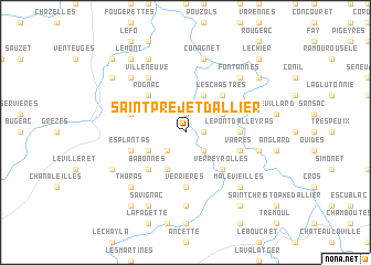 map of Saint-Préjet-dʼAllier