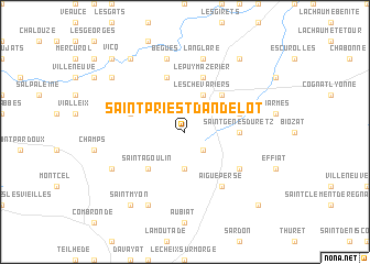 map of Saint-Priest-dʼAndelot