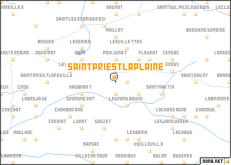 map of Saint-Priest-la-Plaine