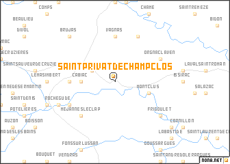 map of Saint-Privat-de-Champclos