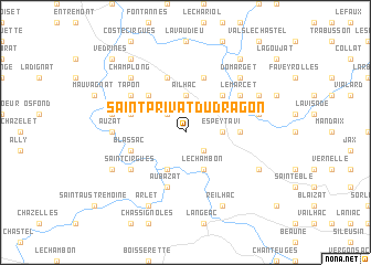 map of Saint-Privat-du-Dragon