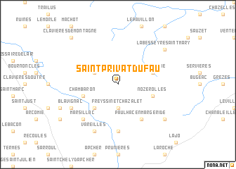 map of Saint-Privat-du-Fau