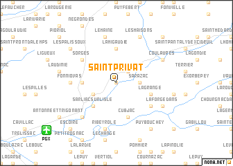 map of Saint-Privat