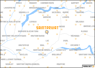 map of Saint-Privat