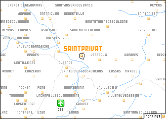 map of Saint-Privat