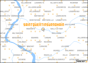 map of Saint-Quentin-sur Nohain