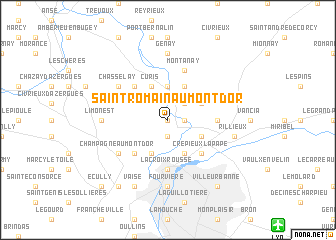 map of Saint-Romain-au-Mont-dʼOr