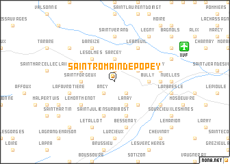map of Saint-Romain-de-Popey