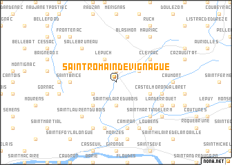 map of Saint-Romain-de-Vignague