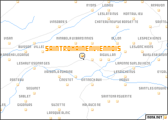 map of Saint-Romain-en-Viennois