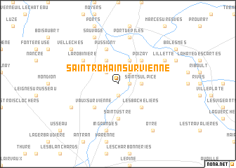 map of Saint-Romain-sur-Vienne