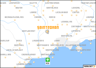 map of Saint-Roman