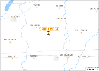 map of Saint Rose