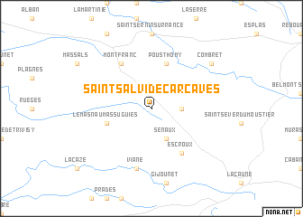 map of Saint-Salvi-de-Carcavès