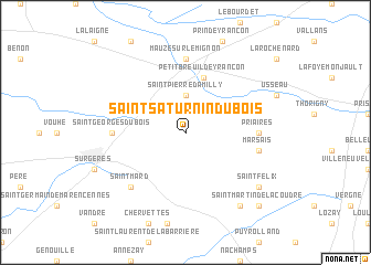 map of Saint-Saturnin-du-Bois